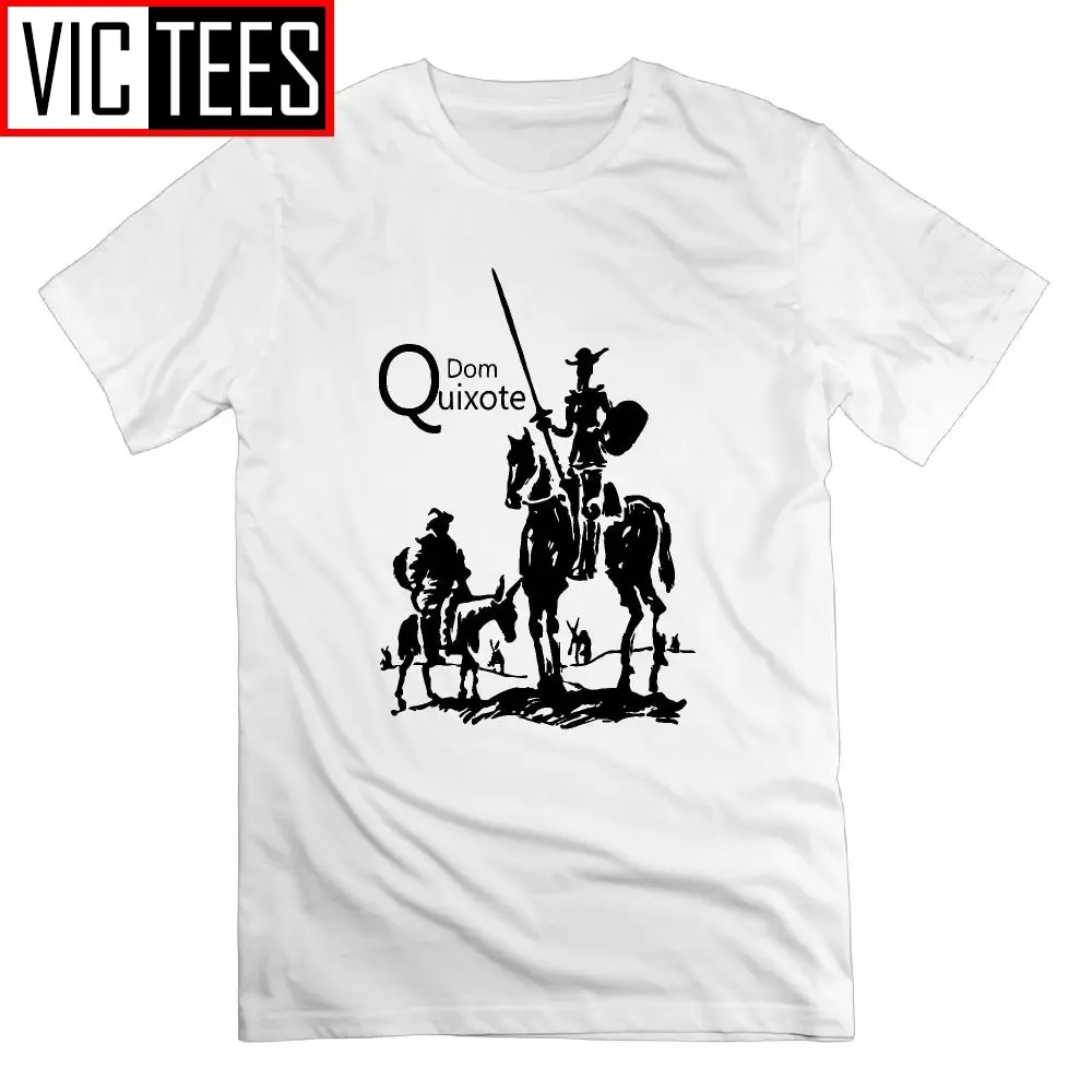 Don Quixote Knight T Shirt Printing Funky T-Shirt Unique Short Sleeve Man's 100% Cotton Tops Tees