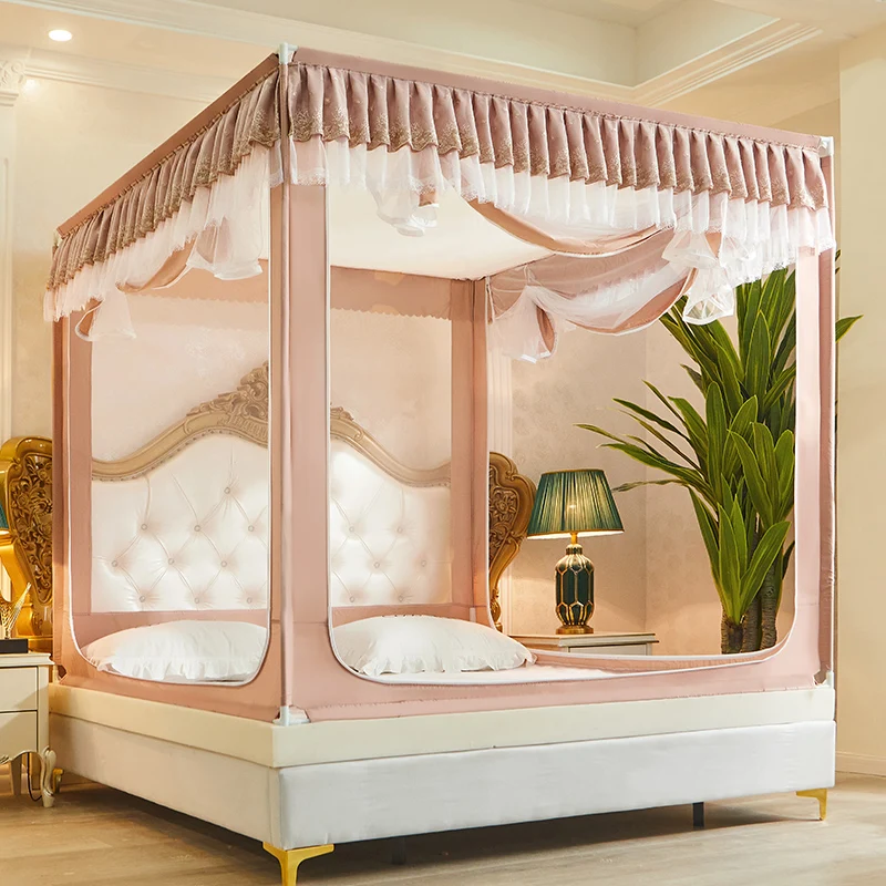 

Nordic Style Mosquito Net Summer Fully Enclosed King Size Mosquito Net Bed Room Muggen Gaas Household Products BS50NM