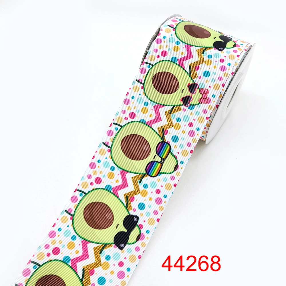 Товары для рукоделия корсажная лента с рисунком авокадо из мультфильма атласная