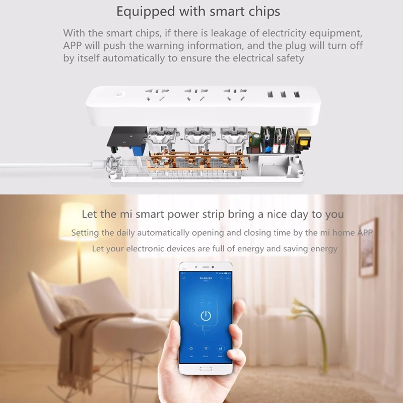 Блок питания XIAOMI для умного дома электрическая розетка Wi Fi дистанционное