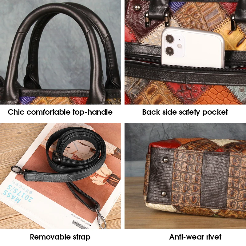 Новинка 2020 женская сумка из натуральной кожи винтажная разноцветная