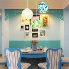 Творческий светодиодный люстра цветное Стекло Средиземноморский Тиффани мозаика Стиль для ресторана Гостиная коридор кафе бар