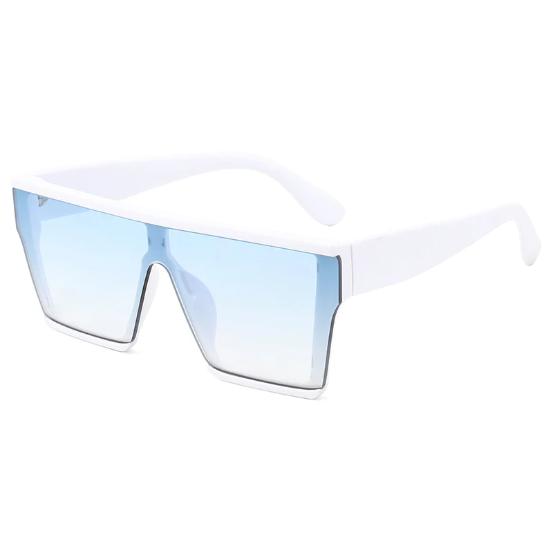 

TY90088 One Piece Lens Stars Women Square Sunglasses Merucry Coating Mirror Flat Glasses