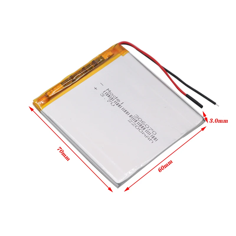 3 7 в 2200 мАч литиевая батарея 306070 Lipo сменная для DVD POS машины камера ПК Bluetooth динамик
