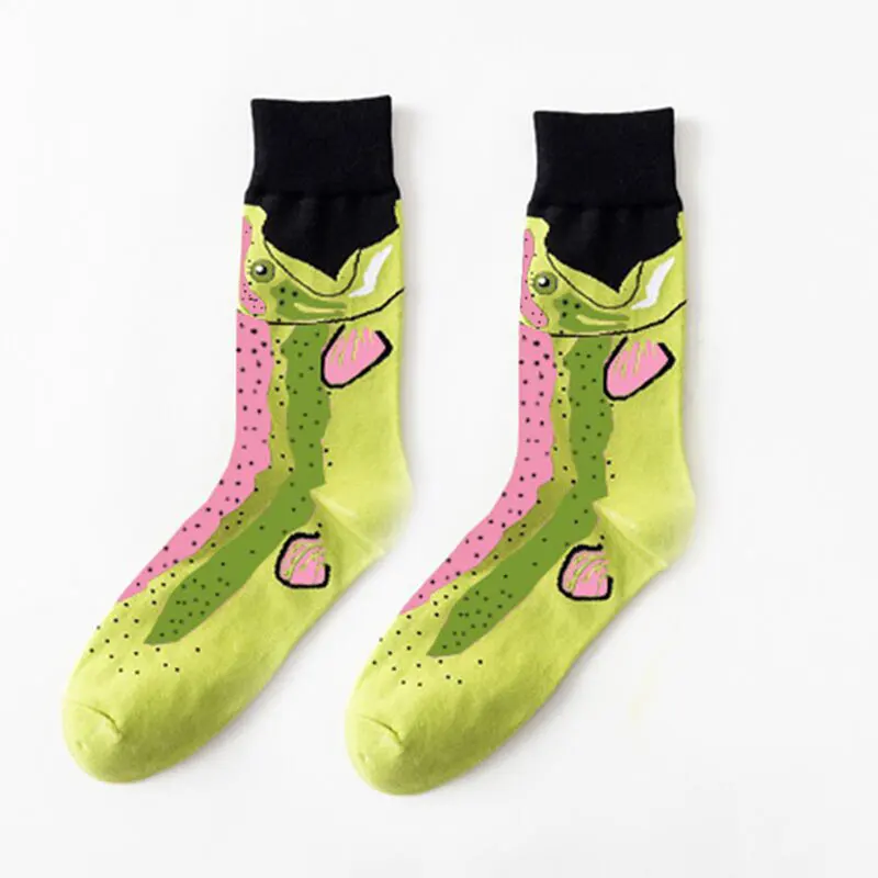 

Calcetines de tubo de invierno bonitos de la serie de animales de cocodrilo de rayas de cebra de la manguera colorida de moda