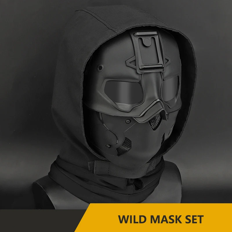 

Tactical Wild Mask Headgear Mask Combination Full Face Protective Breathable Mask For Airsoft Paintball Halloween Movie Props