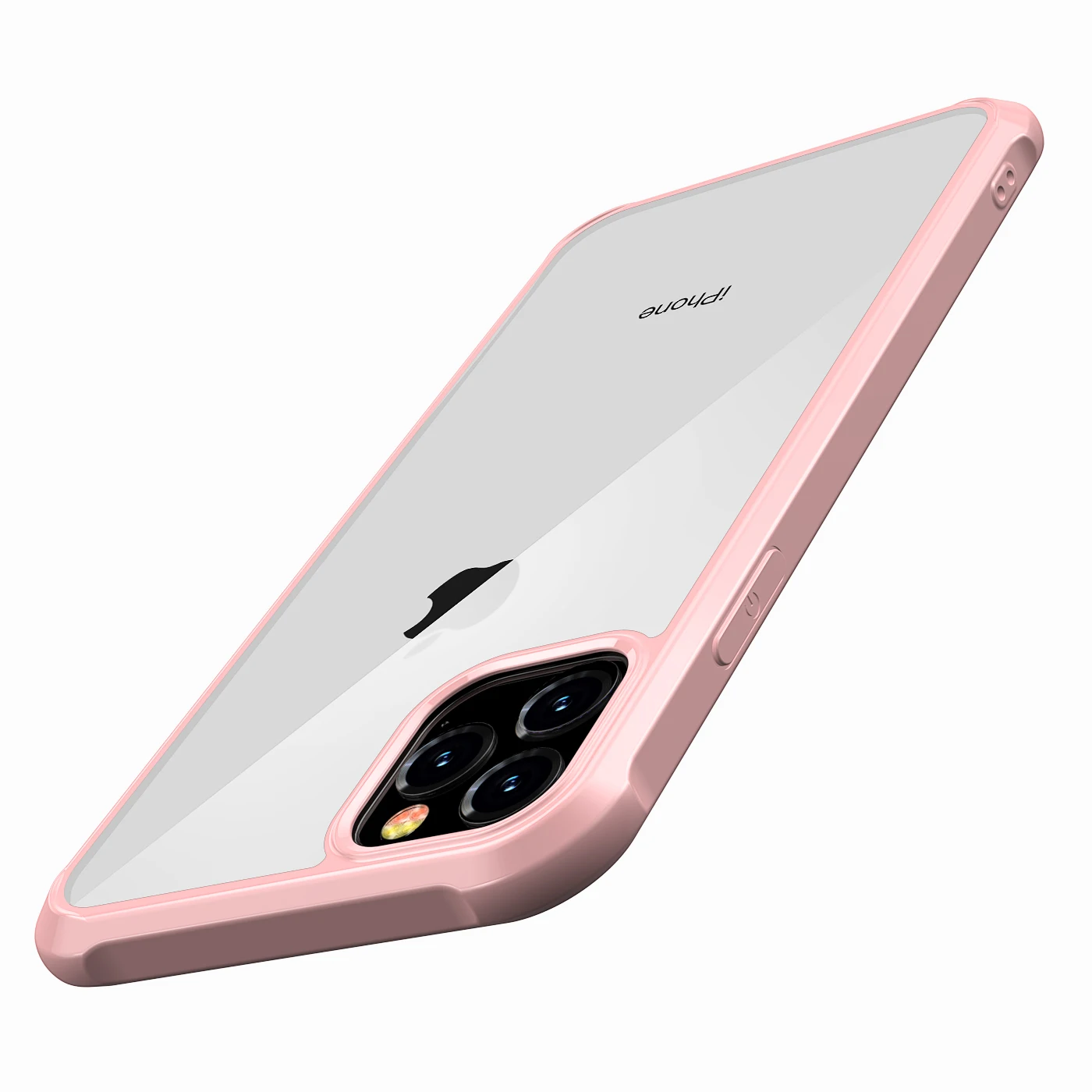 Розовый Для нового Apple iPhone 11, для iPhone 11 Pro Max чехол противоударный на 360 градусов прозрачный защитный мягкий ТПУ+ жесткий пластиковый чехол из поликарбоната - Цвет: Розовый