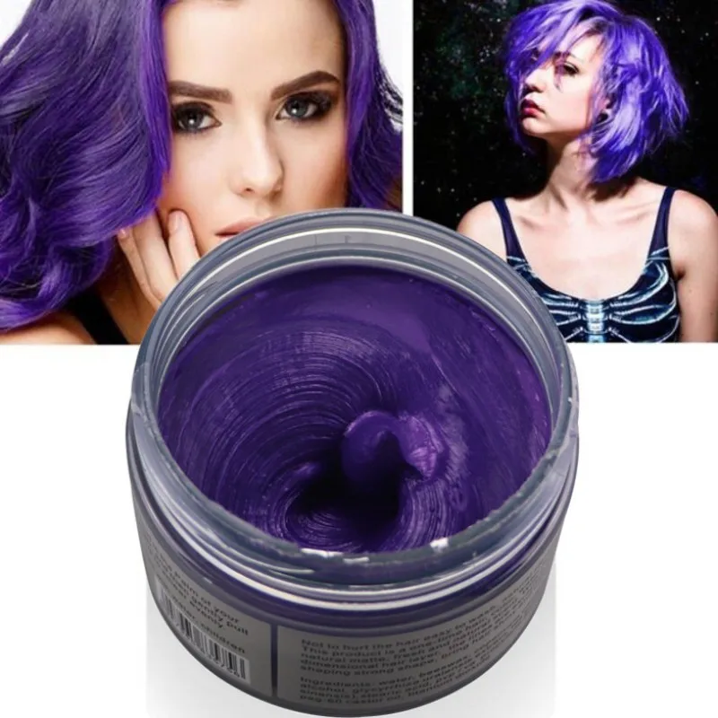 Унисекс цветная краска для волос одноразовая формовочная паста 7 цветов в