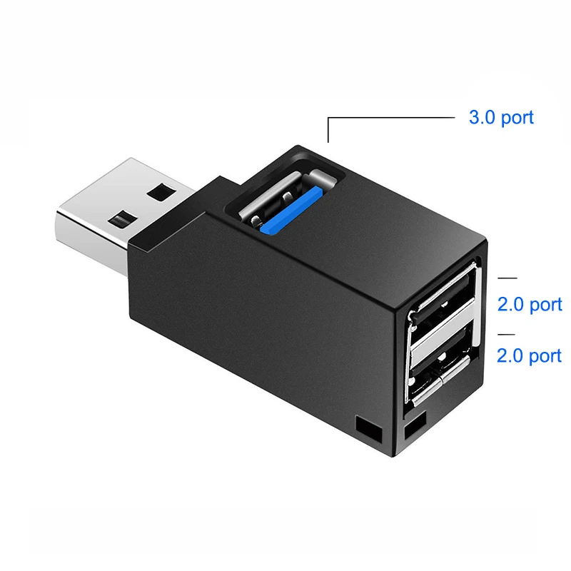 Мини USB 3,0 2,0 концентратор для Xiaomi 3 Порты и разъёмы несколько Порты Разветвитель USB автомобильный адаптер USB HUB 2,0 3,0 высокое Скорость планшет ноутбук компьютер