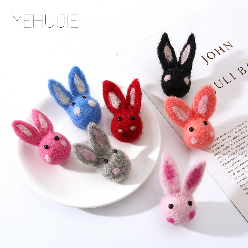 

1 Piece Rabbit Plush Ball Wedding Party Decoration Fluffy Pom-Pom Children's Accessories DIY Cashmere Toy Supplies Animal Key