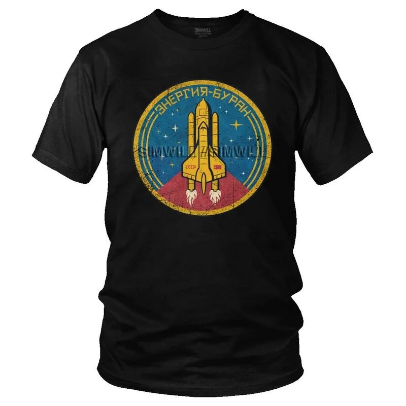 

Классический CCCP шаттл эмблема футболка мужская футболка с принтом с короткими рукавами СССР Rocket футболки 100% хлопок футболки, топы, одежда