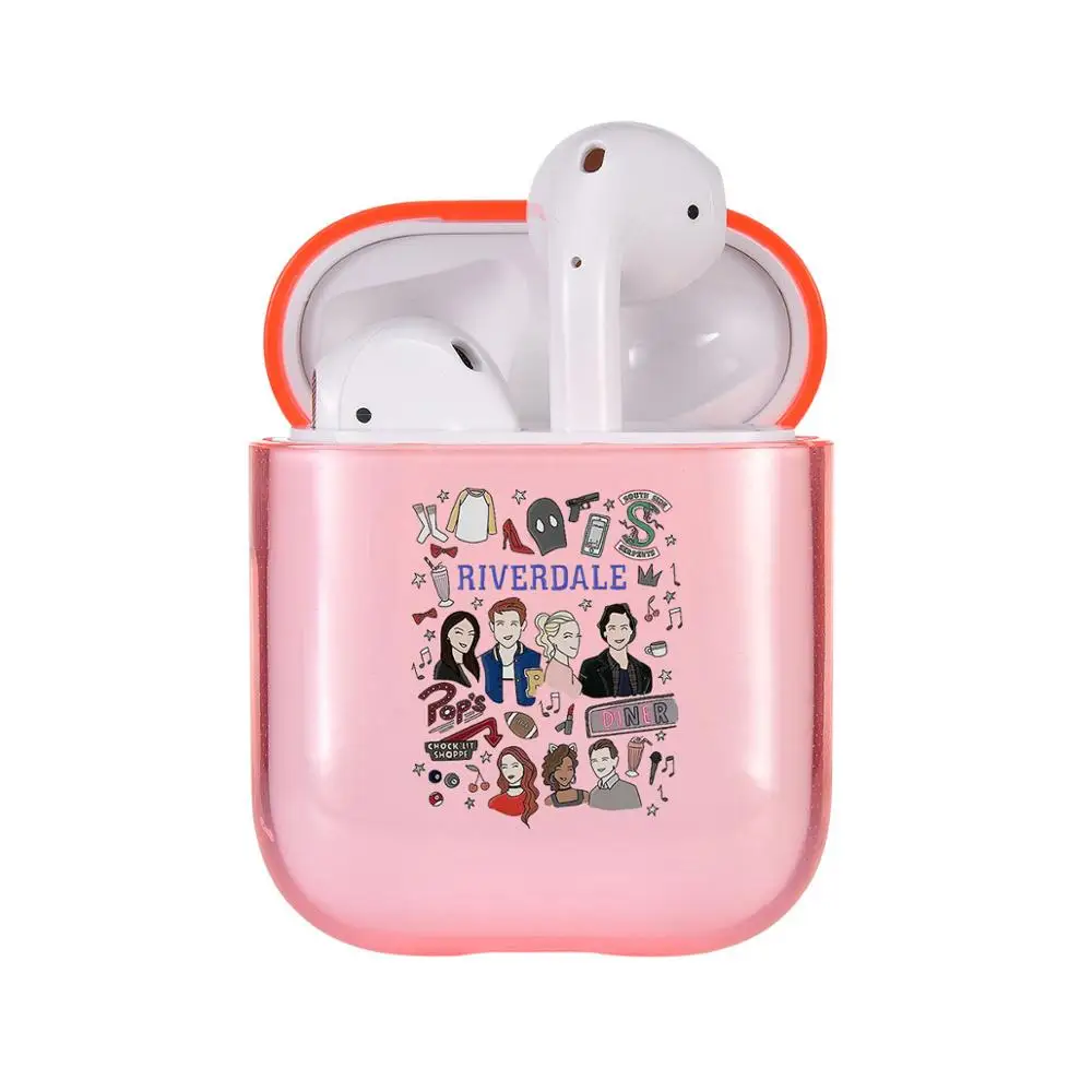 Чехол Airpod для Airpods 2 1 чехол RIVERDALE TV Show розовый прозрачный силиконовый мягкий
