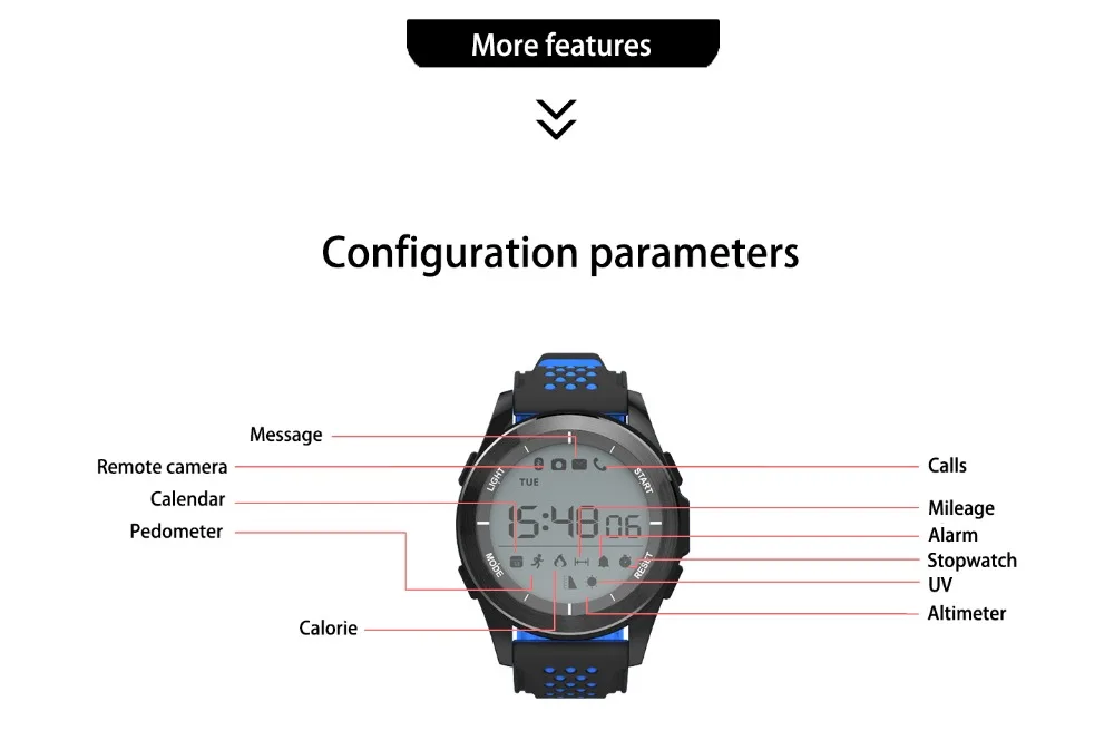 ABAY F3 Men's Bluetooth Smart Watch IP68 Waterproof Step-counting Fitness UV Monitor Remote Photo Camera Android IOS Wristband |