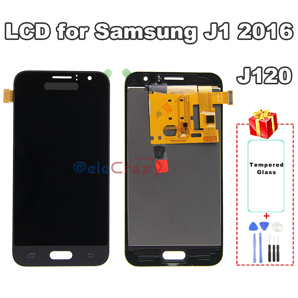 100% протестированный для SAMSUNG Galaxy J1 2016 J120 J120F J120H J120M ЖК дисплей с сенсорным экраном