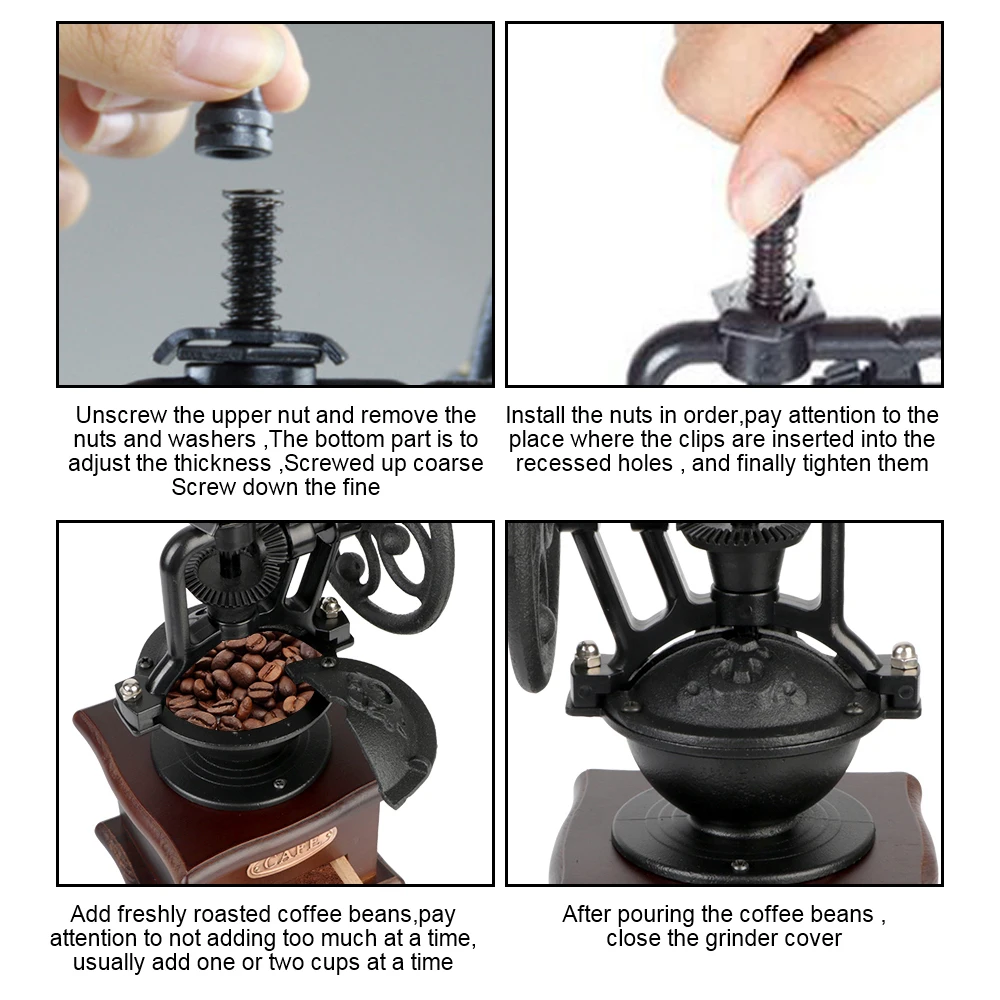 Мини мельница для специй шлифовальный Деревянный Колесо обозрения Ретро