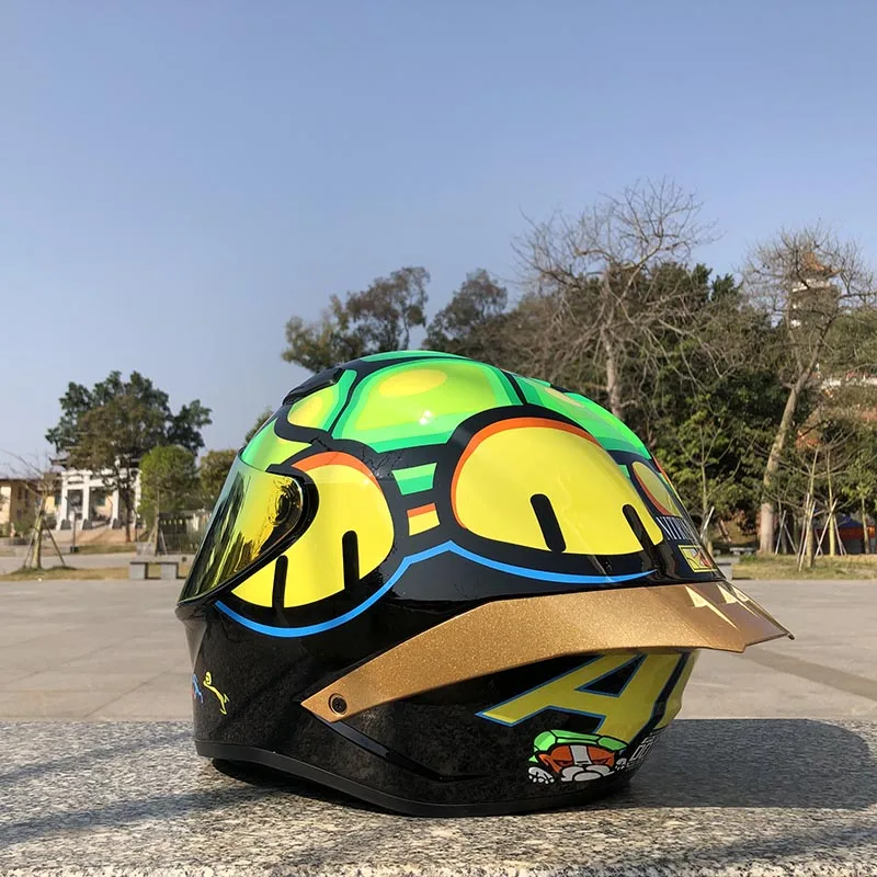 Шлем для езды на мотоцикле с изображением маленькой черепахи | Автомобили и