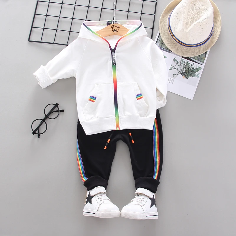 Fashion Sport baby boy clothes set 2PCS Top Clothes+Long Pants for toddler boys Hooded clothing |