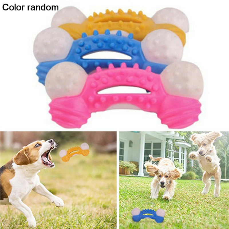 

Dog Chew Toys Aggressive Chewer Indestructible Dog Toys Tough Rubber Bone Toy