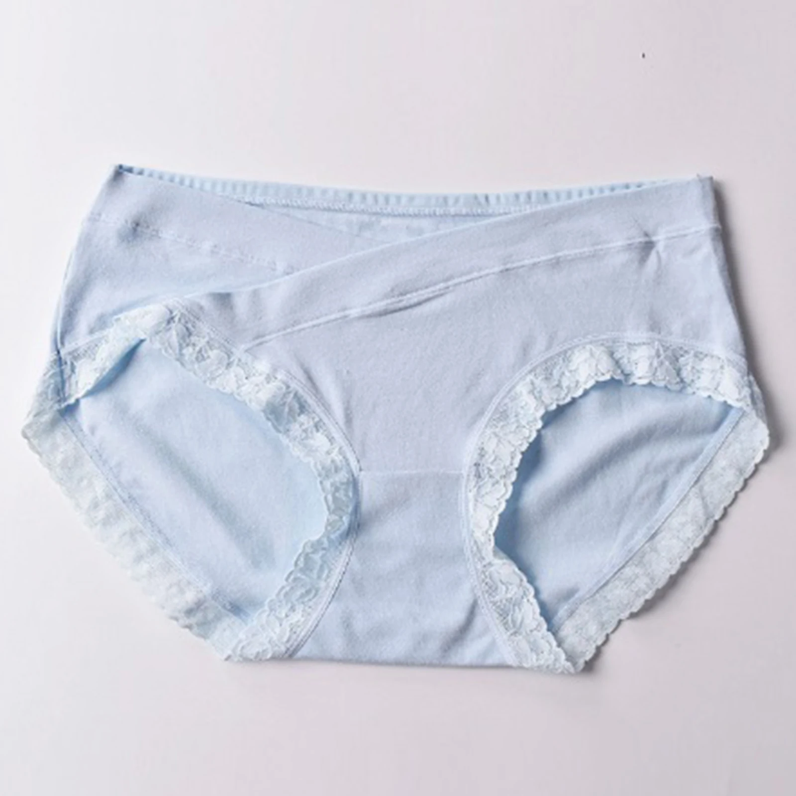 Ropa interior de maternidad de cintura baja para mujer, bragas de algod&oacute;n transpirables en forma de U, bragas suaves de embarazo-4