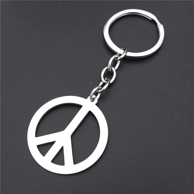 Брелок для ключей из нержавеющей стали с надписью Peace | Украшения и аксессуары