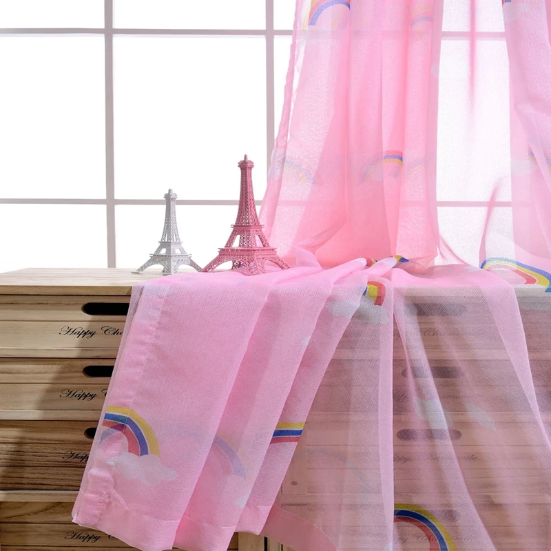 Голубого цвета с мультипликационным принтом Радуга Принт дети мальчики девочки