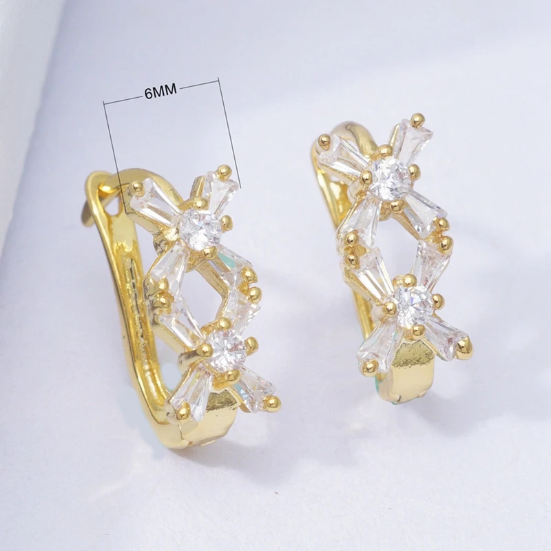 Микро проложить AAA Циркон Стразы Круг Серьги кольца для женщин и девочек подарок