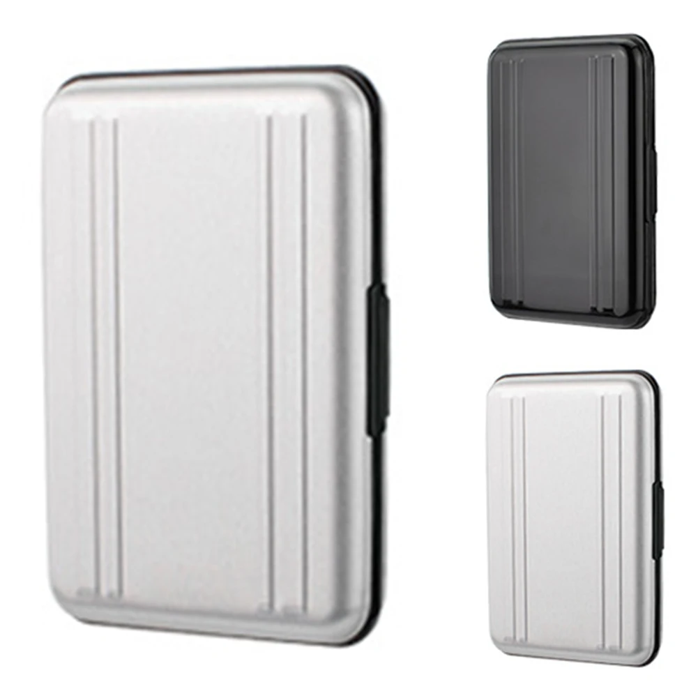 

Portable Anti Shock Organizer Memory Card Holder Aluminium Waterproof With 8 Slots Storage Box