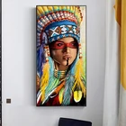 Африканская Этническая Женская Картина на холсте, настенное искусство, Декор, родное племя, красота, картины для девочек, Современная гостиная, домашний постер с принтом