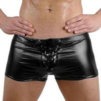 50hotfashion club mens lace up patent leather boxers underwear underpants shorts