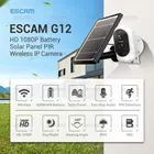ESCAM G12 1080P Full HD наружная перезаряжаемая батарея солнечная панель PIR сигнализация WiFi камера