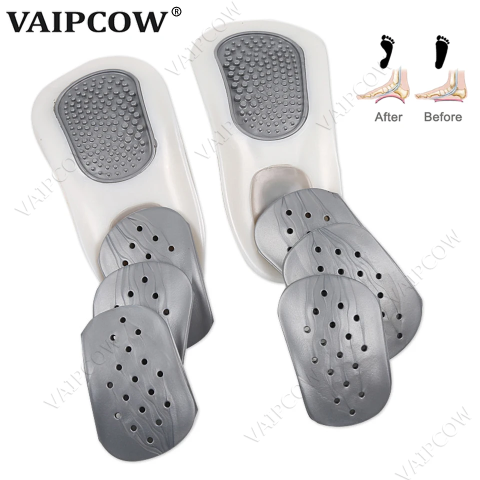 Flatfoot Orthotics Cubitus Varus Orthopedic Insoles for Falt Feet Pads Arch Support Orthopedic Cushion Massage insert Orthotic