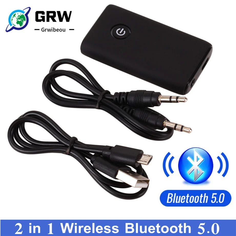 GRWIBEOU 2 в 1 беспроводной Bluetooth 5 0 передатчик приемник для ПК ТВ автомобильный