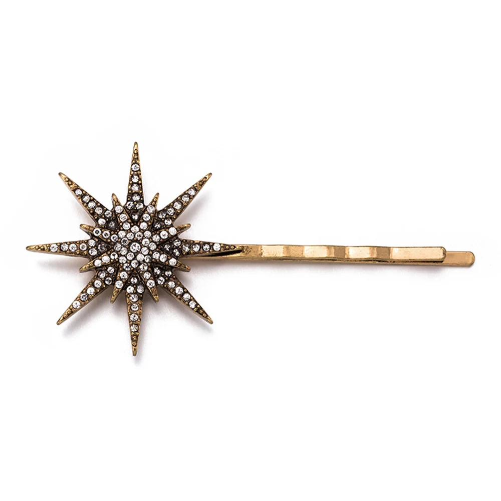 

1pcs/3pcs Hair Clip Fashion Geometric Star Moon Rhinestone Hairpin Hair Accessories Women Girls Moon Snowflake Star Hairpin Hot