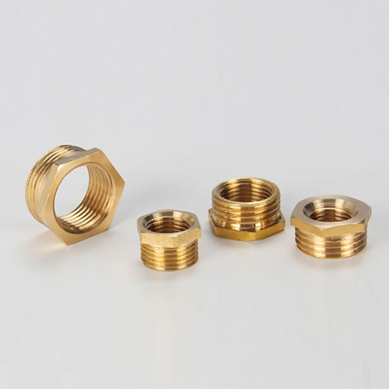 Brass Adapter Fitting BSP Reducing Hexagon Bush Bushing Male to Female Connector Fuel Water Gas Oil 1/8&quot 1/4&quot 3/8&quot 1/2&quot 3/4&quot