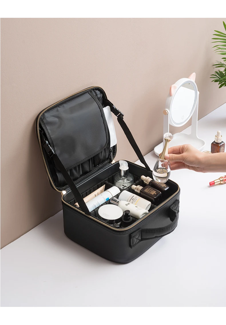 2020New органайзер для профессионального макияжа косметичка Bolso Mujer косметичка PU большой емкости чехол для хранения Чемодан с множеством отсеков
