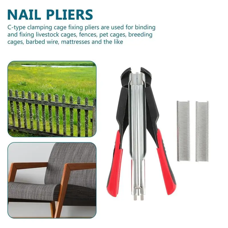

1 PC Durable Reusable Practical Household Pliers Wire Fastener with 100PCS Clips