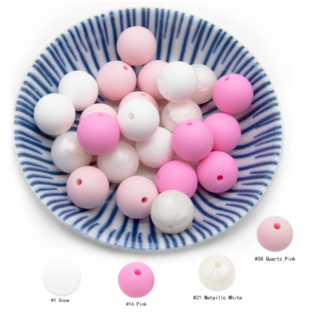 Грызунки для прорезывания зубов круглые силиконовые бусы мм 12 20 шт. | Мать и
