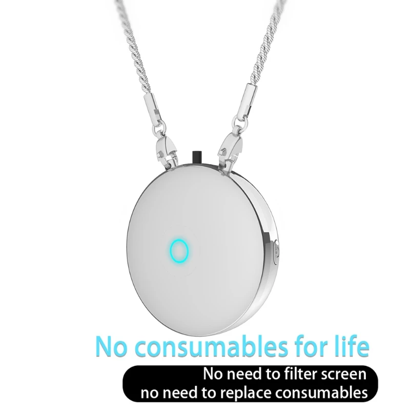 

Portable Necklace Air Purifier Mini Wearable Negative Ion Generator Freshener Y98A