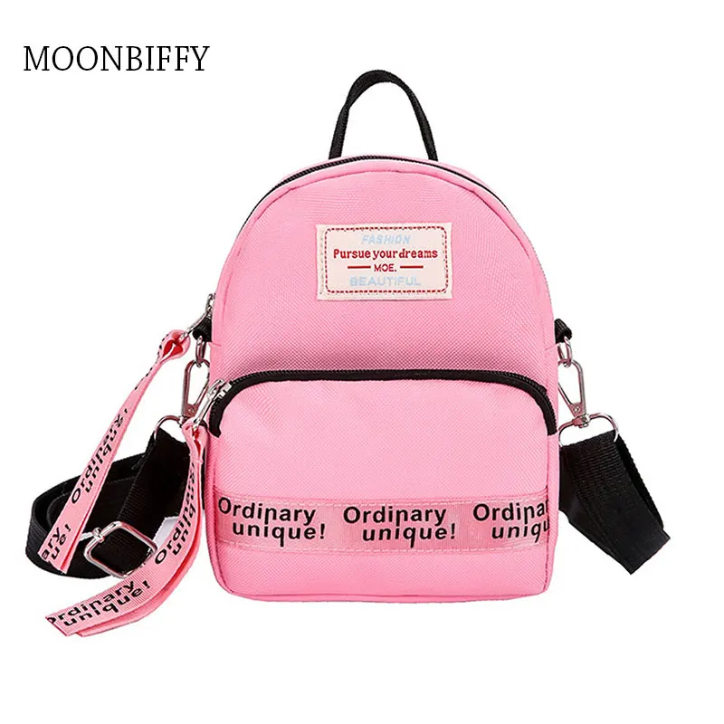 

Женский нейлоновый мини-рюкзак с надписью, сумка на плечо для девочек-подростков, Детский многофункциональный Маленький ранец, Женская дор...
