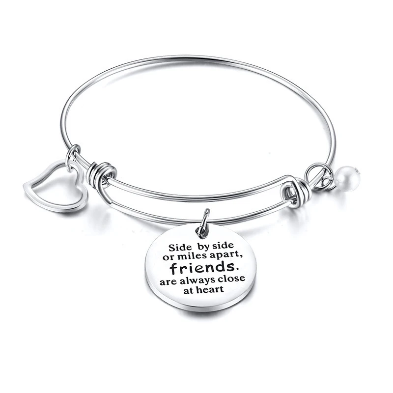 Браслет с сердцем из нержавеющей стали для мужчин аксессуары пар женские