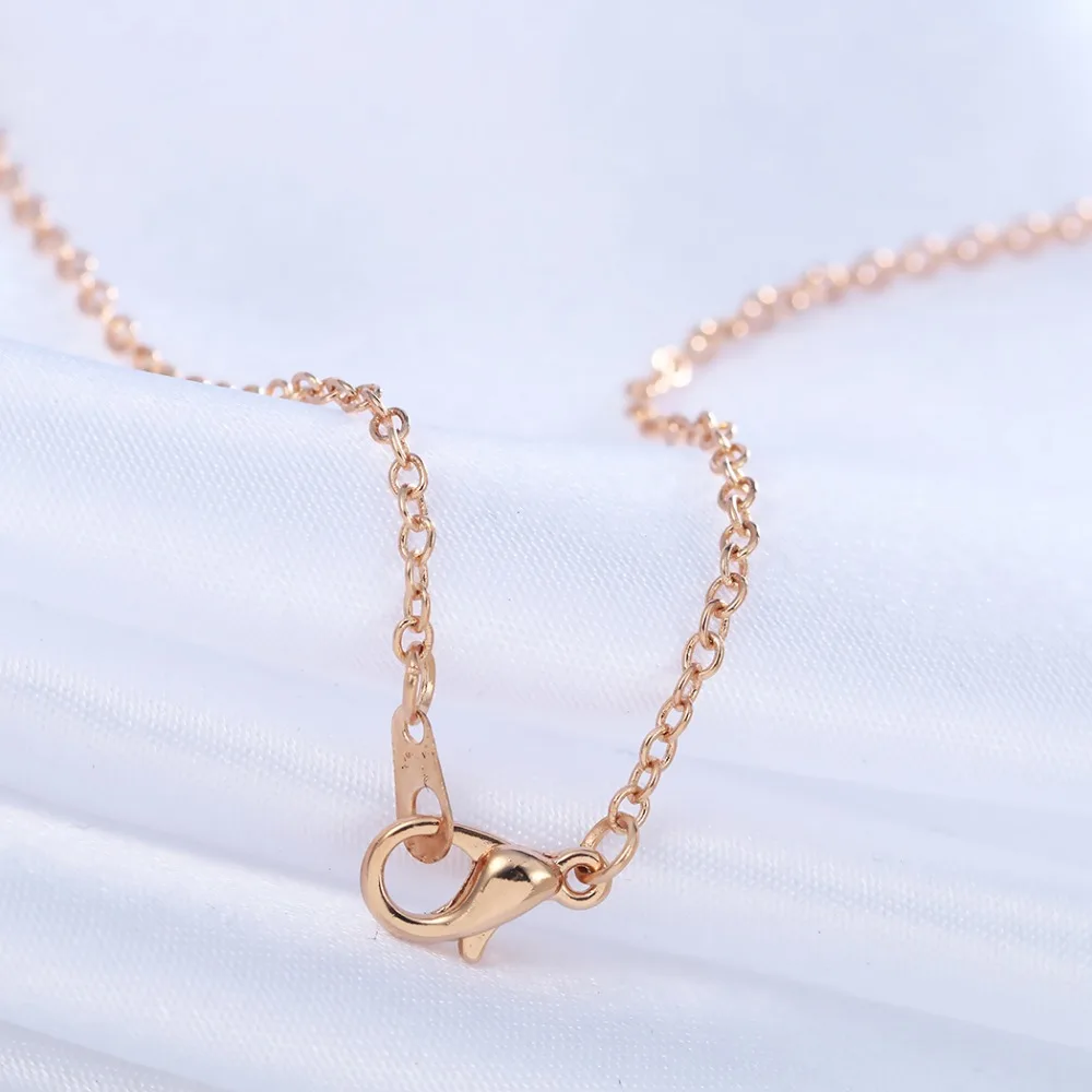 Chandler 10pcs/Lot Wishbone Pendant Necklaces Filled Clear Crystal Chain Link Lucky Choker Love Jewelry For Women | Украшения и
