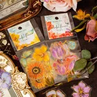 Наклейка с цветком из золотой фольги, 30 листов, ретро, Бабочка, домашнее животное, декоративная клейкая наклейка, канцелярские принадлежности дневник в стиле Скрапбукинг
