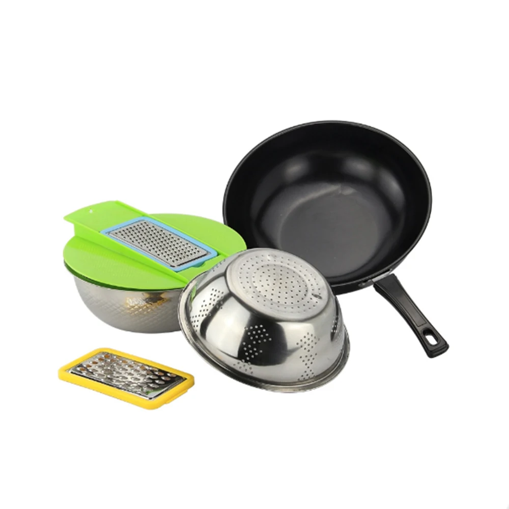 Набор из 5 31 см Антипригарная посуда нержавеющая сталь средство для мытья риса