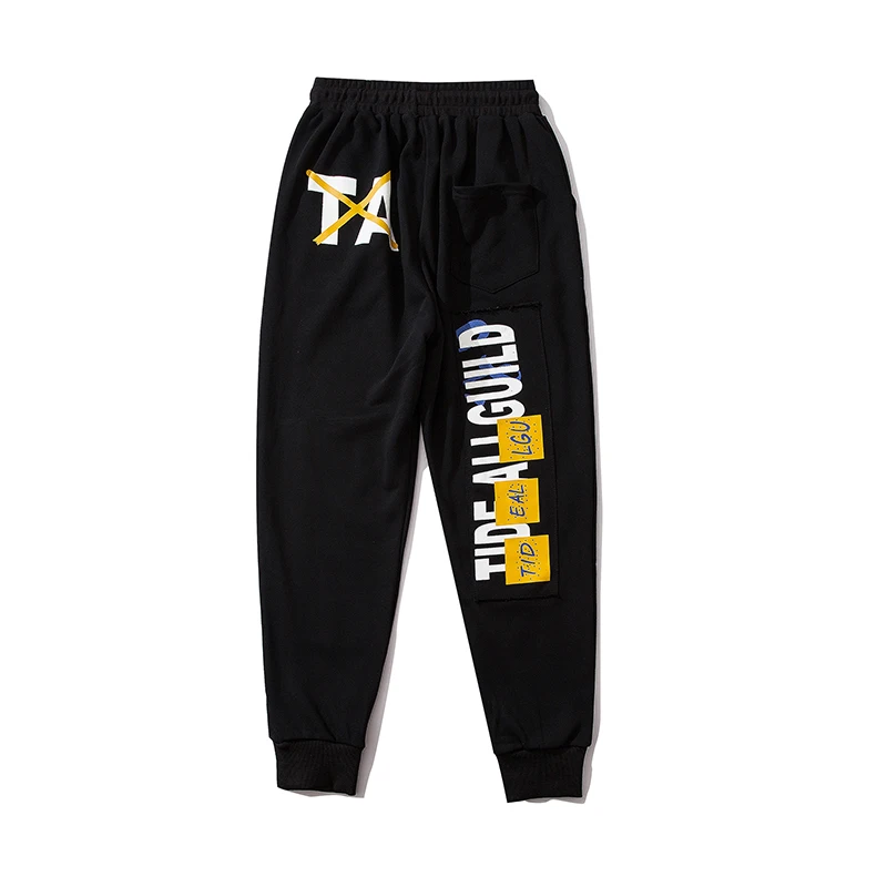 Брюки-султанки мужские с эластичным поясом Модные свободные хлопковые штаны