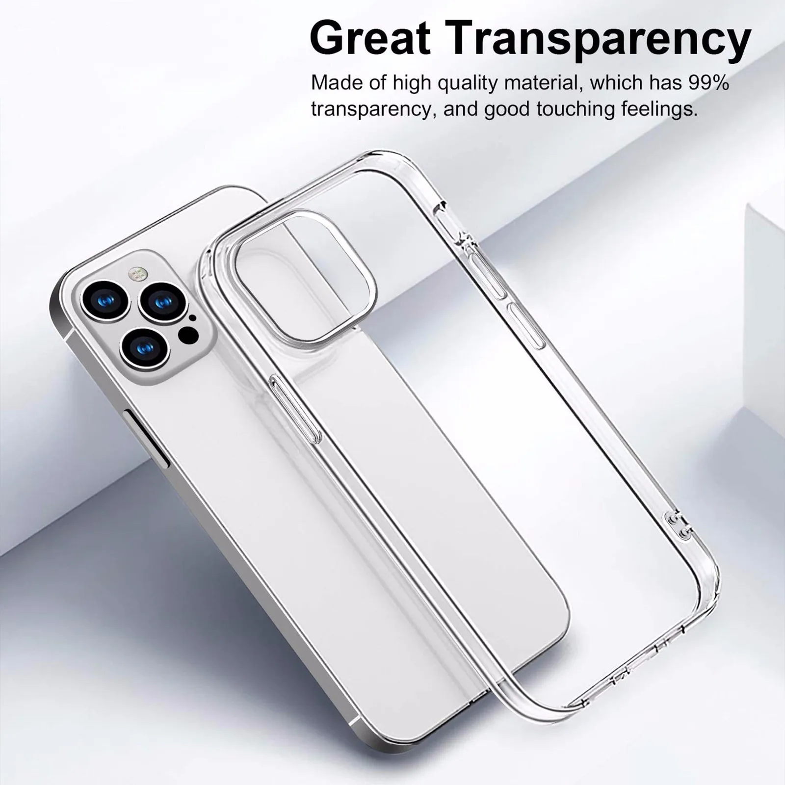 Чехол для iPhone 11 тонкий прозрачный мягкий чехол из ТПУ с поддержкой беспроводной