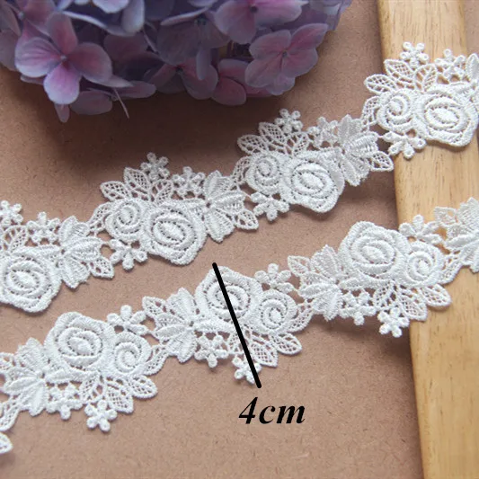 Вышитые кружева из полиэстера 5 ярдов | Дом и сад