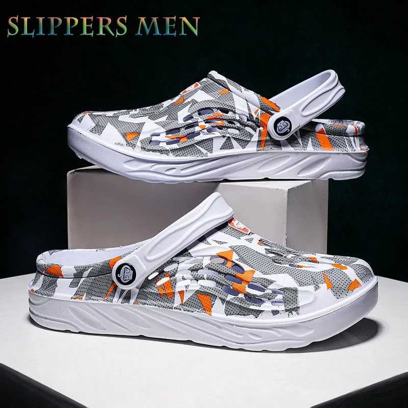 

Slippers men large size slippers for men's summer sandals and outdoor camouflage sandals and beach shoes designer slippers men