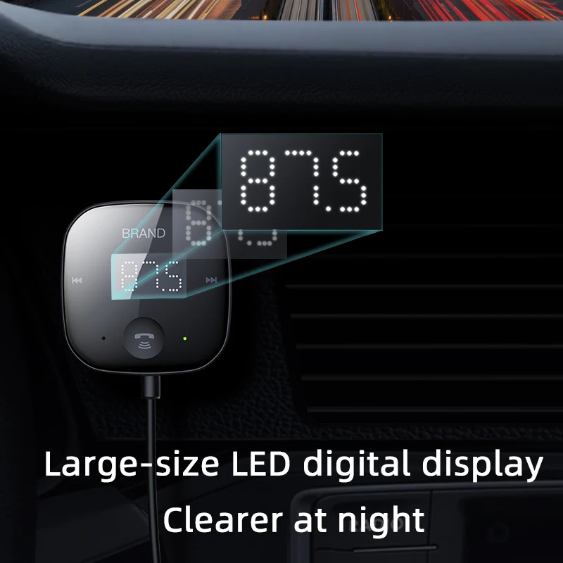 Bluetooth 5 0 Автомобильный MP3 плеер FM передатчик приемник TF карта Воспроизведение без