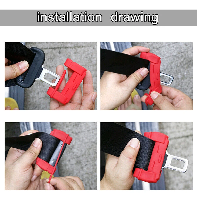 

Spot Car Seat Belt Buckle Clip Silicone Anti-Scratch Safety Cover Protective Accessories M8617
