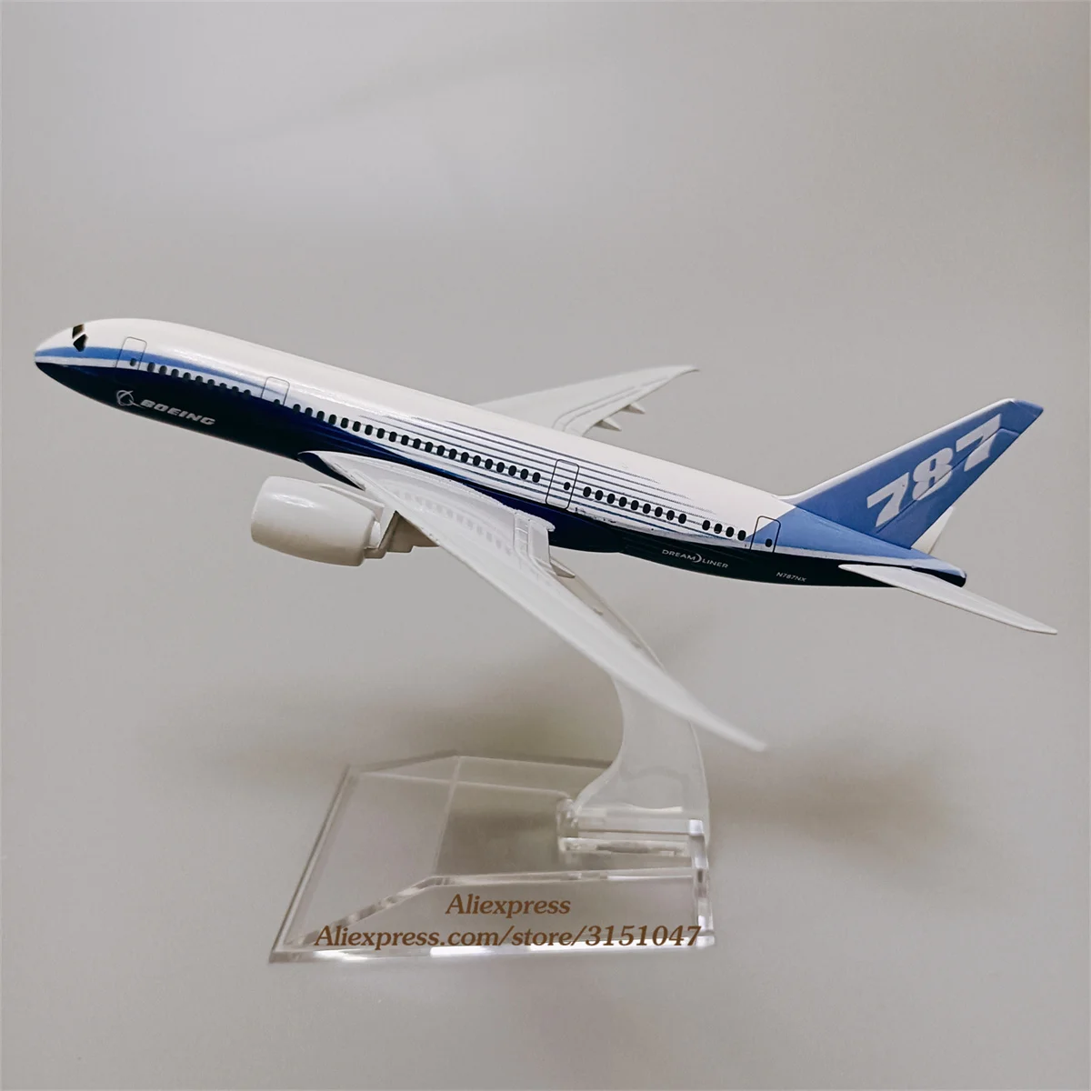 

Модель самолета 16 см из металлического сплава, оригинальная модель самолета, модель самолета авиационного типа Боинг 787 B787 Airlines, Подарочная ...